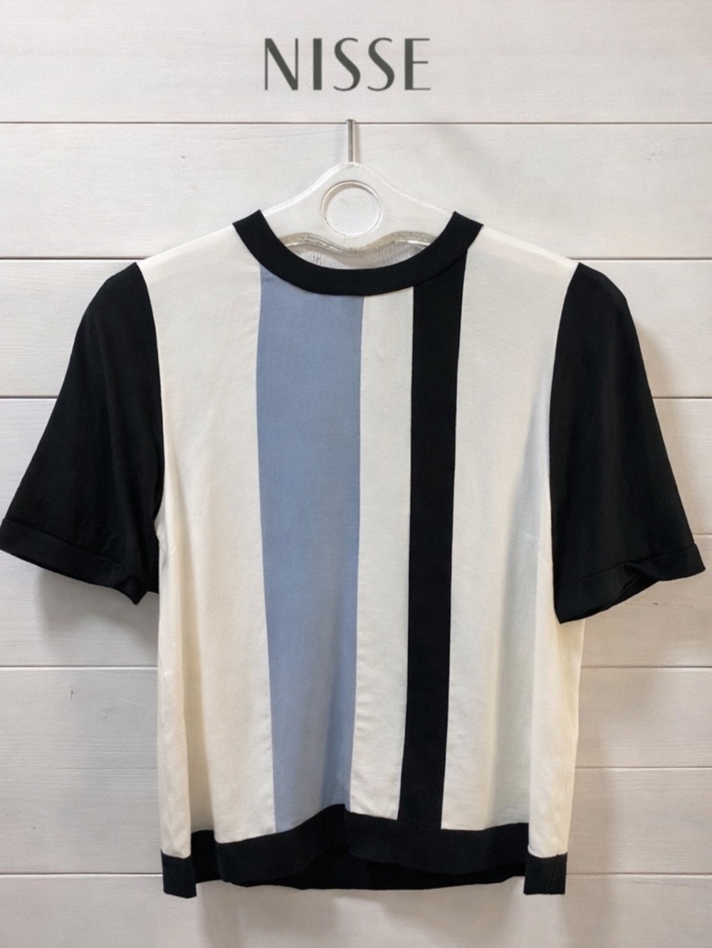 NISSE – Silk Colorblock Top (Size 4 )